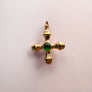 Cross with Green Stone Charm