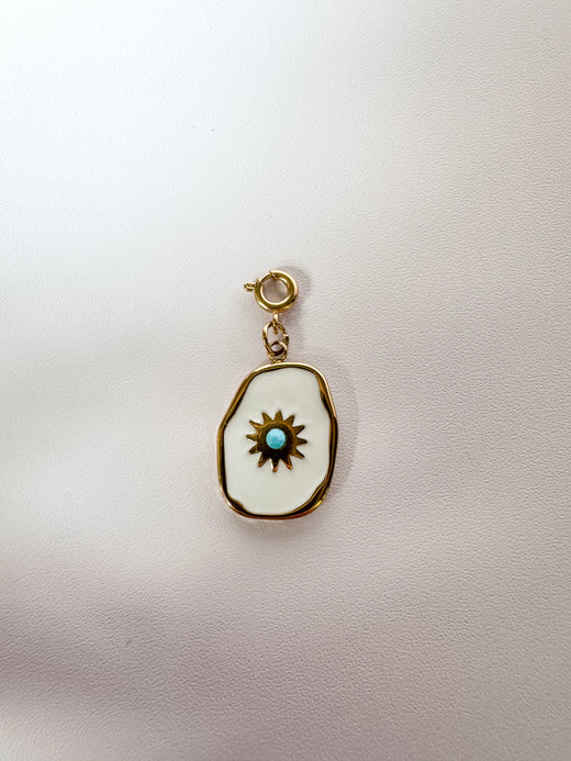 White Enamel Charm