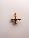 Cross with Green Stone Charm